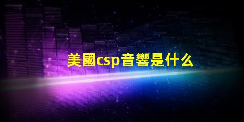 美國csp音響是什么品牌 帕薩特sound音響是什么牌子